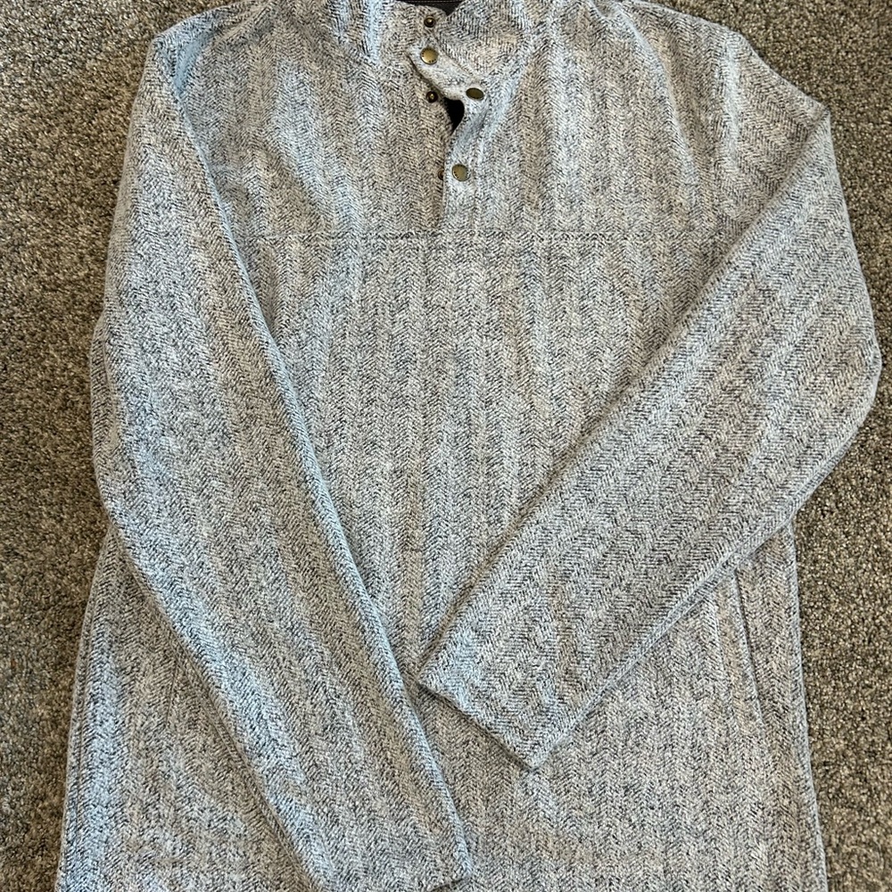Gray Button-Up Sweater
